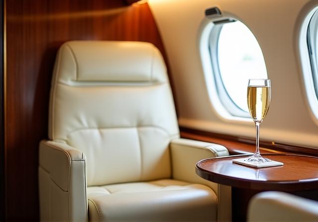 Elite private jet interior